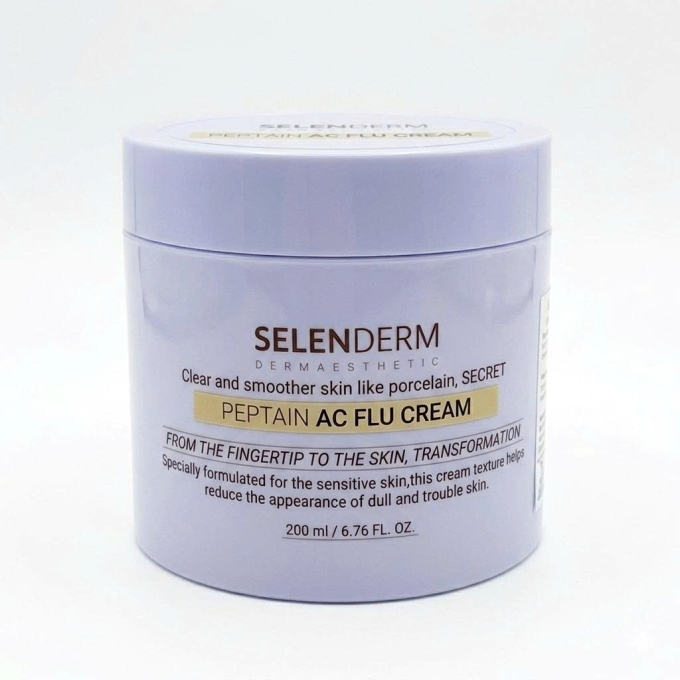 Kem dưỡng dành cho da dầu mụn Selenderm - Peptain AC FLU Cream 200ml